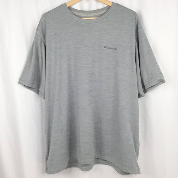 Columbia Omni-Shade Mens Sage Peak Knit Short Sleeve Crew Shirt XXL Gray Heather - Picture 5 of 11
